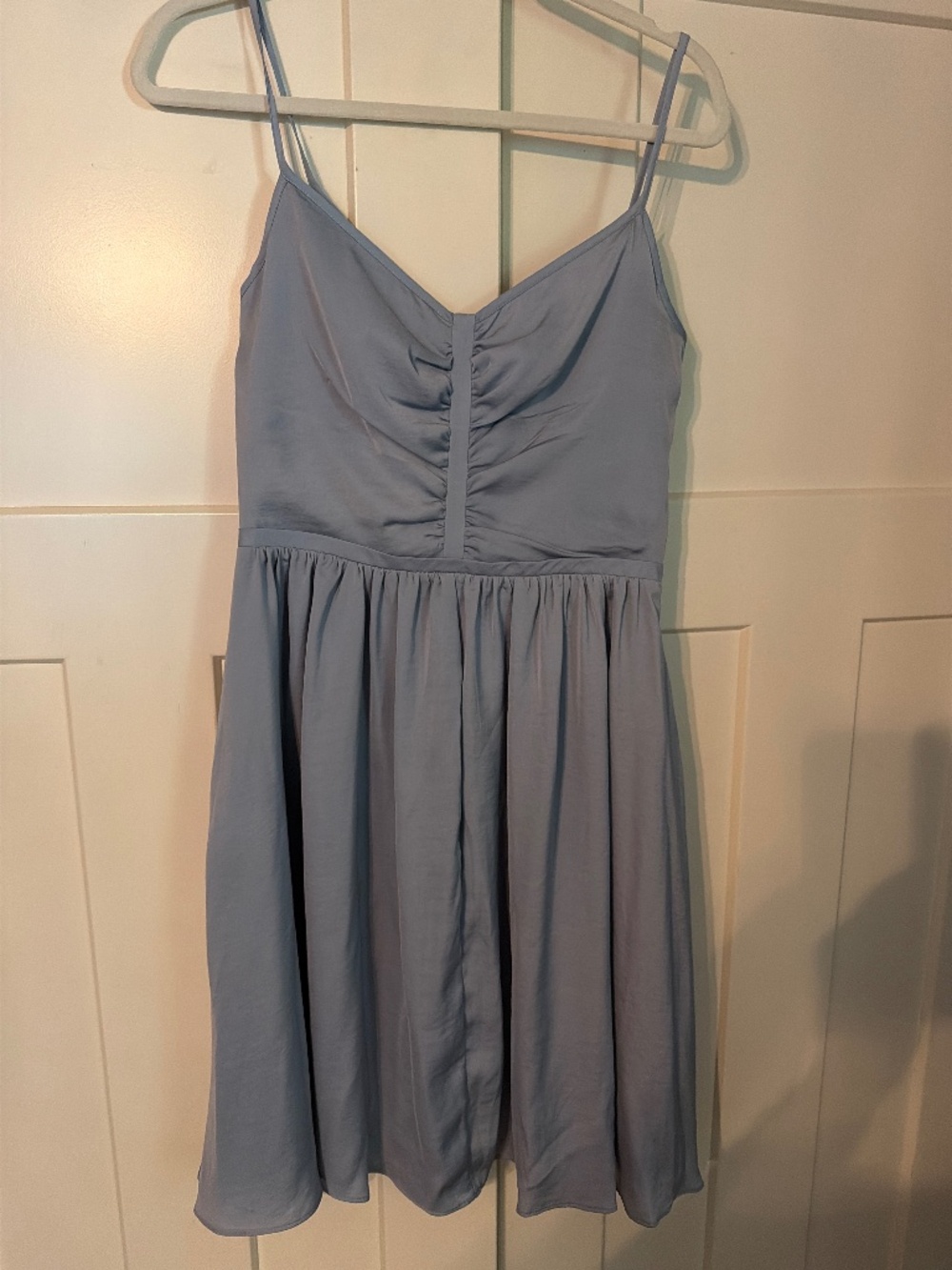 Silk grey/ blue dress